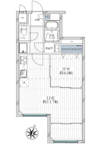 北千束駅 徒歩3分 構造:鉄筋コンクリート造専有面積:42.6平米 ( 12.88坪 )